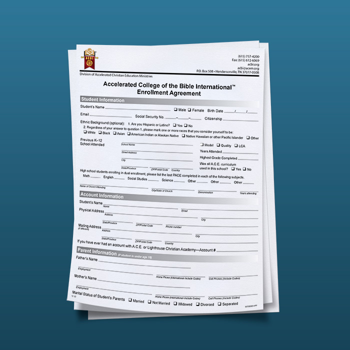 ACBI Enrollment Packet